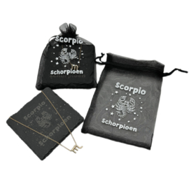 Horoscoopketting en onderzetter | Schorpioen | 6 stuks