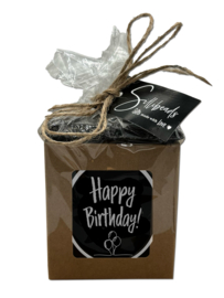 Onderzetter met Geurkaars | Happy Birthday! | 6 stuks