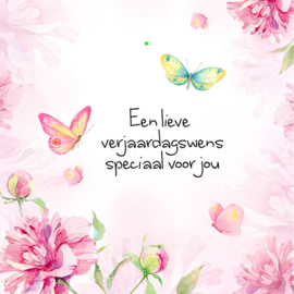 Bloemenkaartje Lovely Day | dubbel | 7x7 | 15 stuks | Vak 103