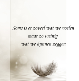 Bloemenkaartje Condoleance | dubbel | 7x7 | 15 stuks | Vak 109