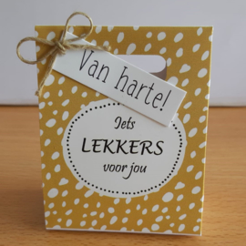 Kadotasjes 213 Iets lekkers voor jou - van harte!