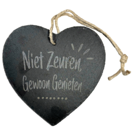 Onderzetter Hartvorm | Niet zeuren, gewoon Genieten... | 6 stuks