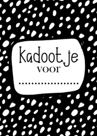 F102 kaartje 7.5 x 10.5 cm Kadootje voor ... v.e 20 stuks