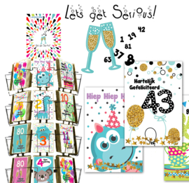 Let's get Serious 11x17cm hele serie incl. display, topkaart, backcards