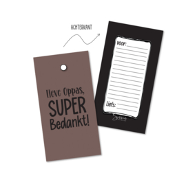 Cadeaulabels | Oppas | 20 stuks