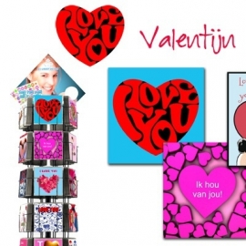 Valentijn 11x17 cm liggend - hele serie excl. display