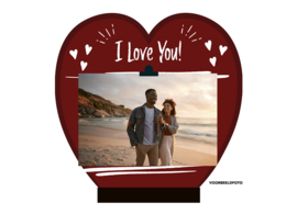 Fotolijstje hartvorm | I Love You! | 8 x 3 stuks