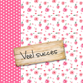 Bloemenkaartje Lovely Day | dubbel | 7x7 | 15 stuks | Vak 111