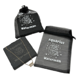 Horoscoopketting en onderzetter | Waterman | 6 stuks