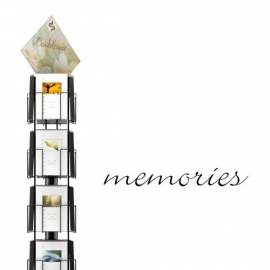 Memories 11x17cm complete serie inclusief display in bruikleen, topkaart en backcards