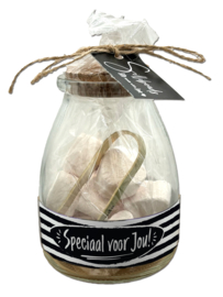 Glazen cadeaupot met Bruisballen | Speciaal voor Jou! | 6 stuks