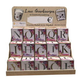 Try-Outpakket | Giftbox Candles Alfabet | 26 x 1 stuks