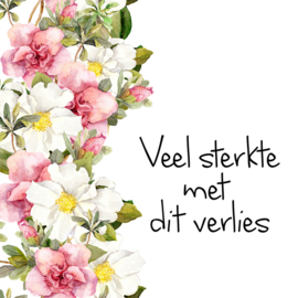 Bloemenkaartje Lovely Day | dubbel | 7x7 | 15 stuks | Vak 114