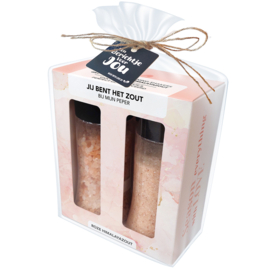 Himalayazout Set |  Jij bent het zout bij mijn peper | 6 stuks