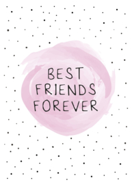 F120 kaartje 7.5 x 10.5 cm  Best friends forever v.e 20 stuks