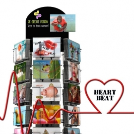 Heart Beat 17x11cm complete serie inclusief display in bruikleen, topkaart en backcards