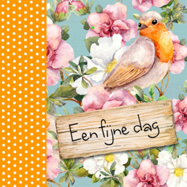 Bloemenkaartje Lovely Day | dubbel | 7x7 | 15 stuks | Vak 109