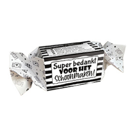 Snoepdoosjes verpakking | Bedankt voor het schoonmaken | 6 stuks