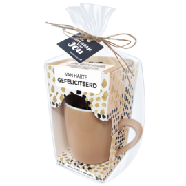 Teatime Set | Van harte Gefeliciteerd | 6 stuks