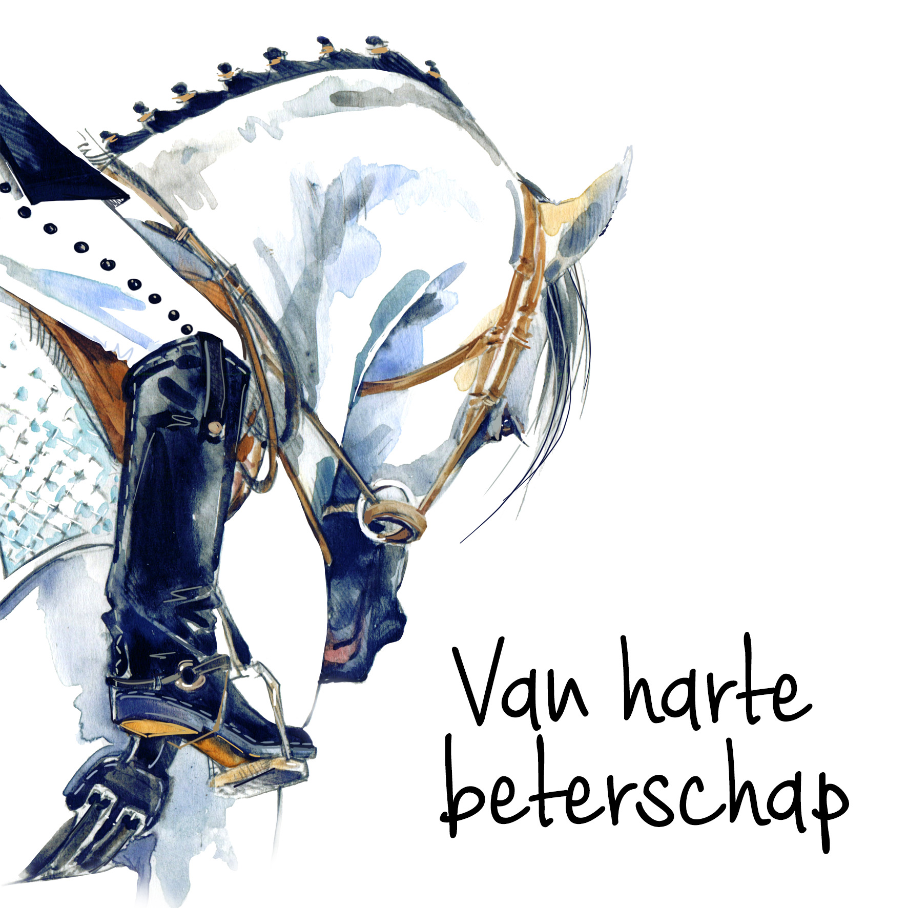 Bloemenkaartje House of Humor 7x7 dubbel vak 124