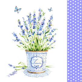 Bloemenkaartje Lovely Day | dubbel | 7x7 | 15 stuks | Vak 121