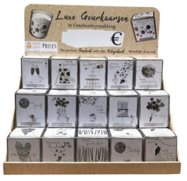 Try-Outpakket | Giftbox Candles Silver | 18 x 2 stuks