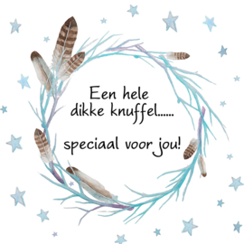 Bloemenkaartje Lovely Day | dubbel | 7x7 | 15 stuks | Vak 128