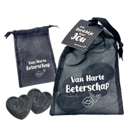 Organza zakje met 2 Amberblokjes | Van Harte Beterschap | 6 stuks