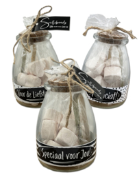 Try-Outpakket | Glazen cadeaupot met Bruisballen | 7 x 3 stuks