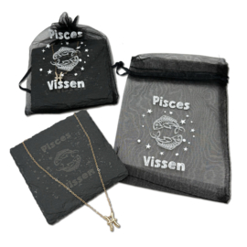Horoscoopketting en onderzetter | Vissen | 6 stuks