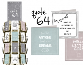 Quote 15x15cm hele serie incl. display, topkaart, backcards