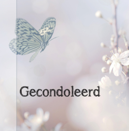 Bloemenkaartje Condoleance | dubbel | 7x7 | 15 stuks | Vak 104