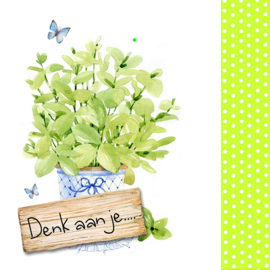 Bloemenkaartje Lovely Day | dubbel | 7x7 | 15 stuks | Vak 118