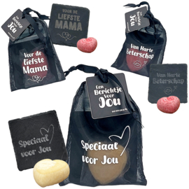 Try-Outpakket | Amberblokje met onderzetter | 10 x 3 stuks