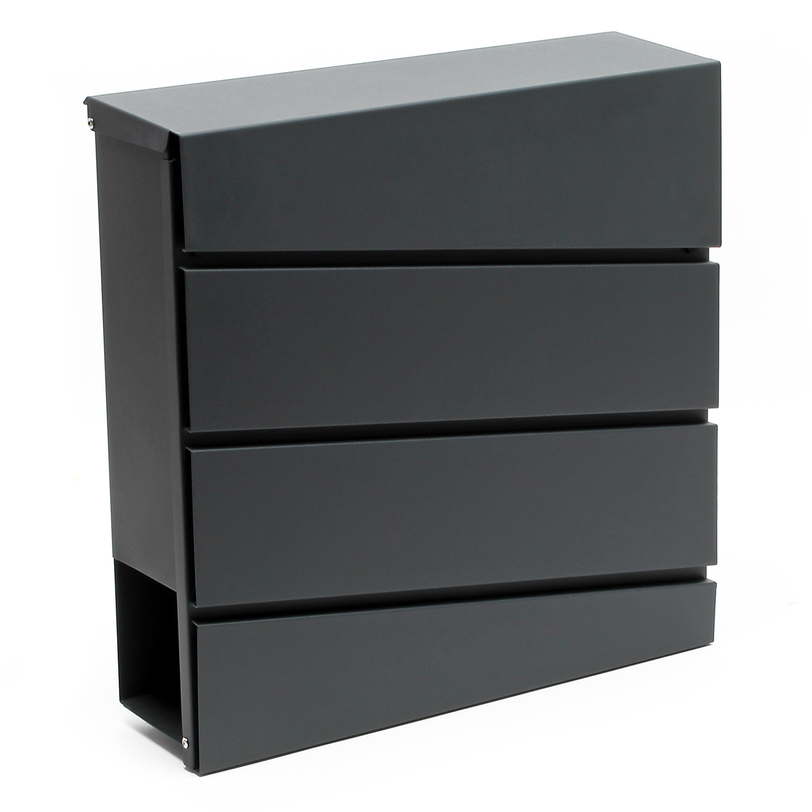 Moderne design brievenbus antraciet  - 370 x 105 x 370 mm