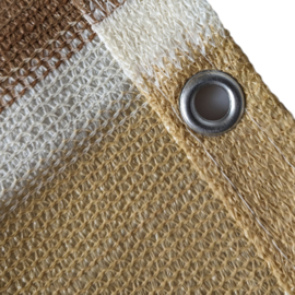 Balkon privacy scherm | balkondoek 0,90 m x 3,00 m - 180 g/m² - crème/beige/bruin gestreept