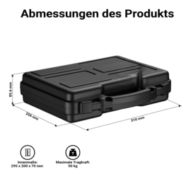 Wapenkoffer | pistoolkoffer - 310 x 256 x 85,6 mm