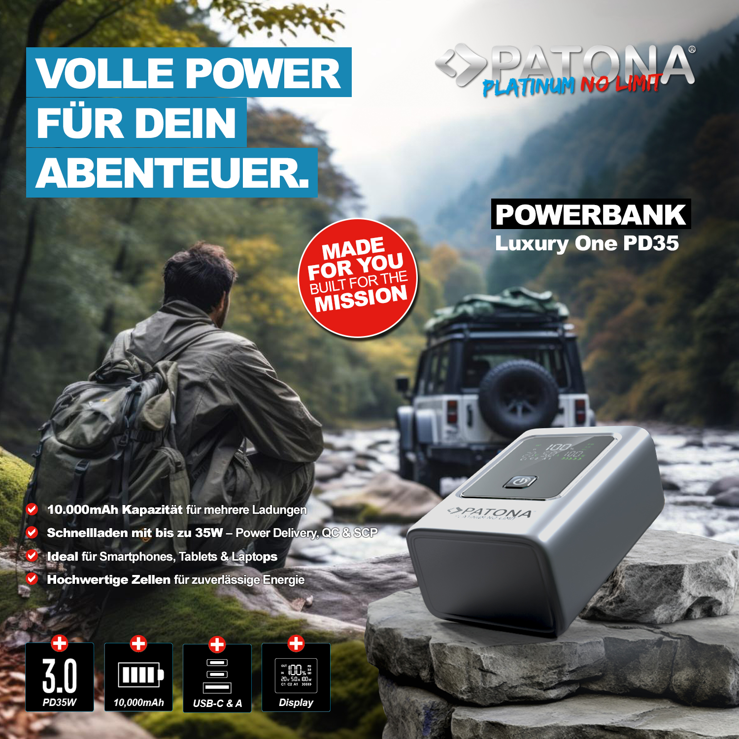 PATONA Platinum Powerbank Luxury One PD35 - 10.000mAh | 35W