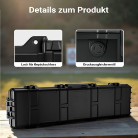 Wapenkoffer | geweerkoffer - 137,8 x 38,3 x 17,5 cm | schuimvulling | wielen