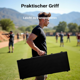 Wapenkoffer pistoolkoffer zwart | noppenfolie | 4 sloten - 84 x 34,5 x 11,7 cm