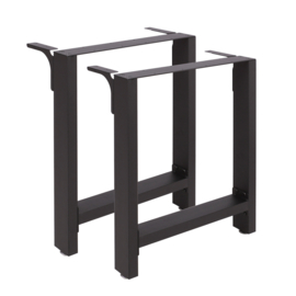 Tafelpoten / frame zwart 60 x 72 cm - gecoat staal