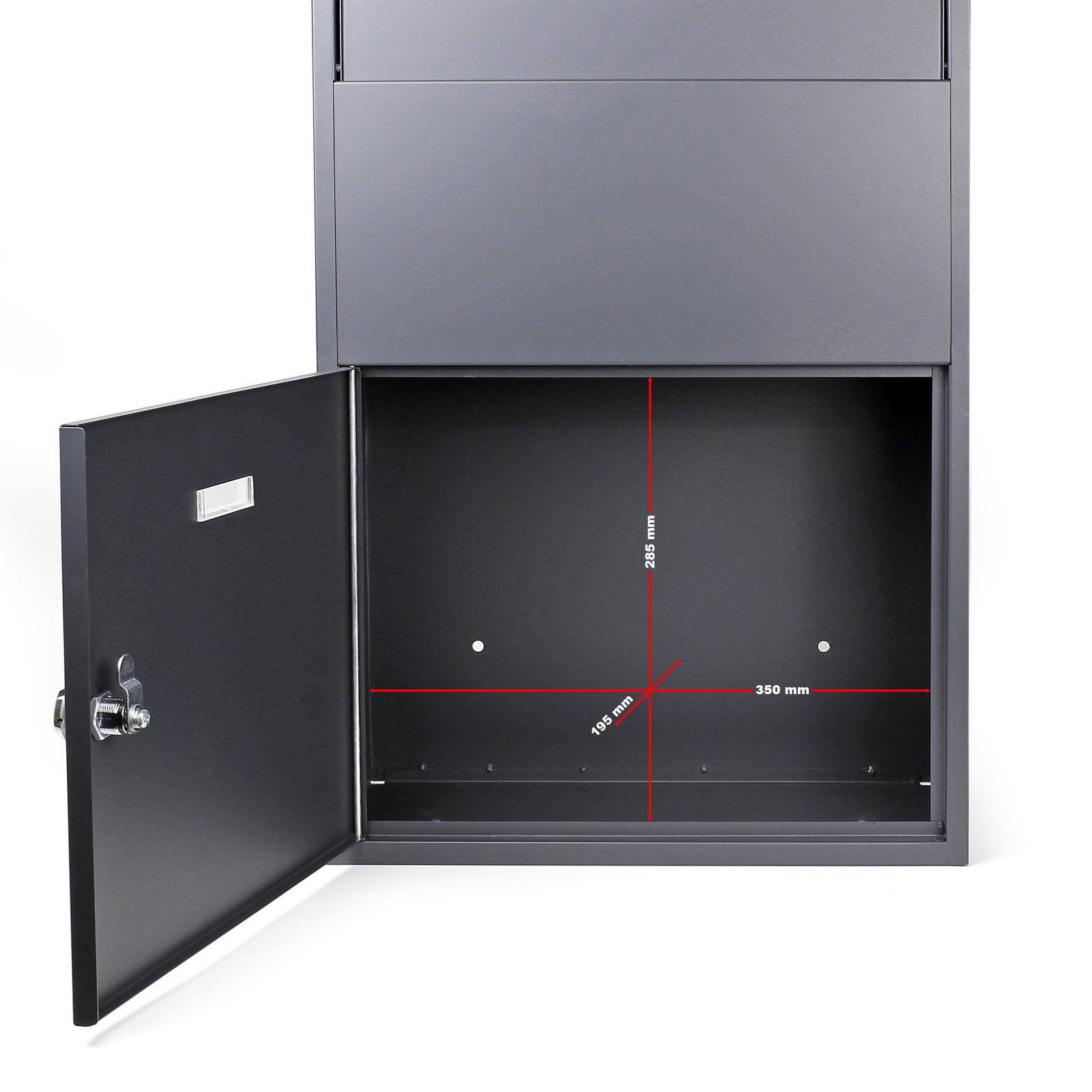 Pakket box grijs  - 410 x 220 x 750 mm / Pakketbrievenbus - staand