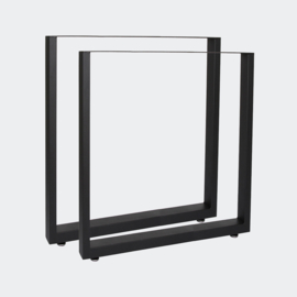 Tafelpoten / frame zwart 60 x 72 cm - gecoat staal