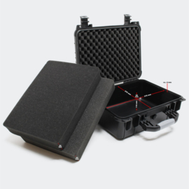 Universele opbergkoffer / hardcase large - zwart - 40.6x33x17.4cm