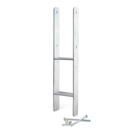 H-anker paaldrager | paalhouder 81 x 600 mm | verzinkt
