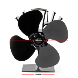 Haard / pellet kachel / houtkachel ventilator 4 bladen / stroomloos - 70 graden