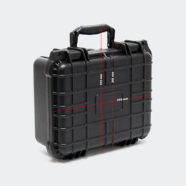 Universele opbergkoffer / hardcase small - zwart - 27x24.6x12.4cm