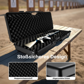 Wapenkoffer | geweerkoffer - 88 x 34 x 13,5 cm - hardcase | schuimvulling