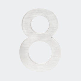 RVS 3D  huisnummer 8 - 20cm / Arial