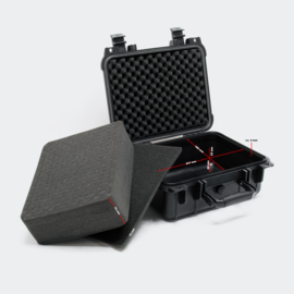 Universele opbergkoffer / hardcase small - zwart - 27x24.6x12.4cm